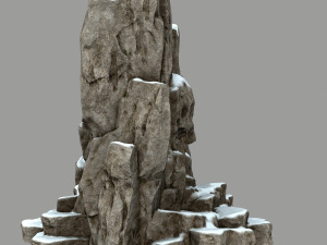 snow skull cave 3D 모델