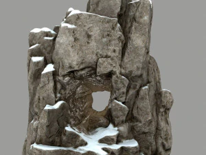 snow skull cave 3D Model
