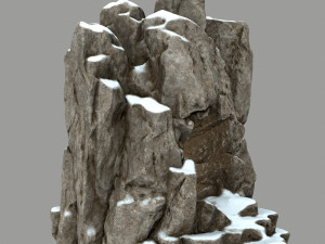 snow skull cave 3D 모델