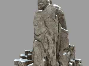 snow skull cave 3D 모델