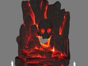 jaskinia czaszki Model 3D