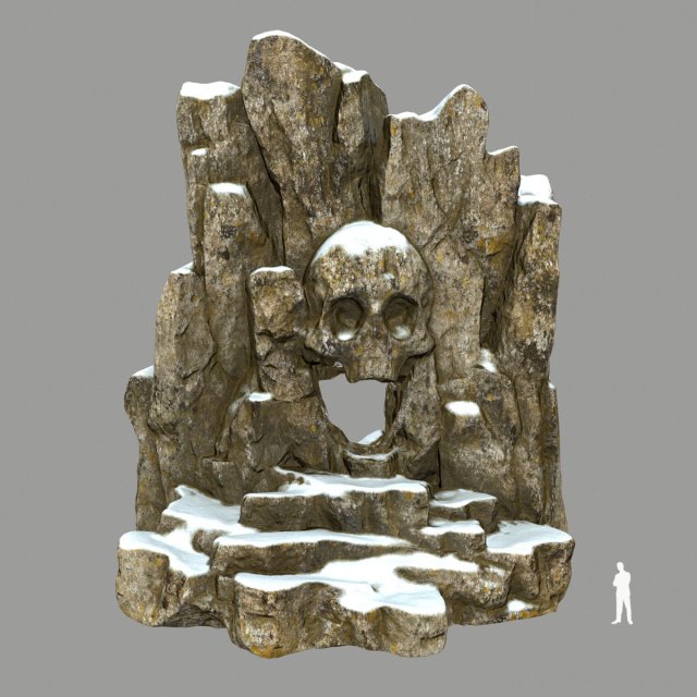 skullcave 3D Модель .c4d .max .obj .3ds .fbx .stl .blend 