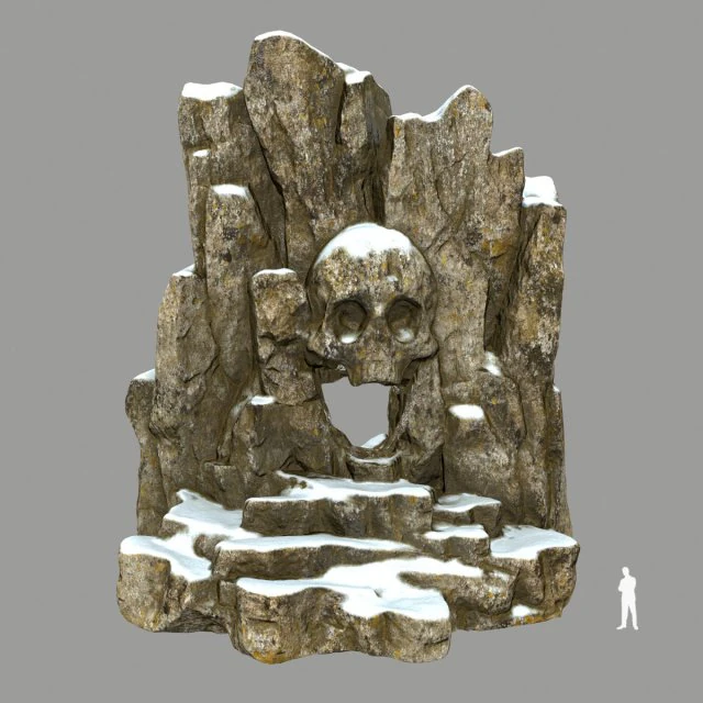 頭蓋骨の洞窟 3Dモデル .c4d .max .obj .3ds .fbx .stl .blend 