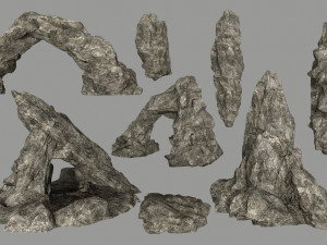 rock set Model 3D