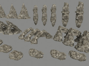 rock set 3D 模型