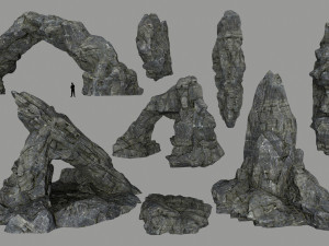 cliff rock 3D 模型