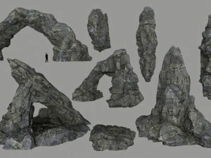 चट्टान चट्टान 3D मॉडल