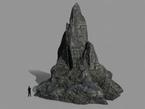 cliff rock Model 3D