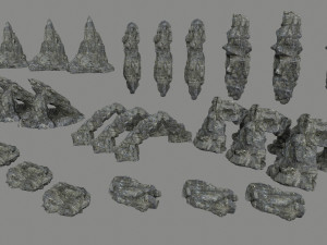 cliff rock Model 3D