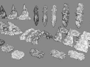 cliff rock Model 3D