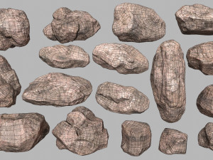desert rocks Modello 3D