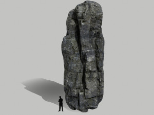 cliff rock set Model 3D