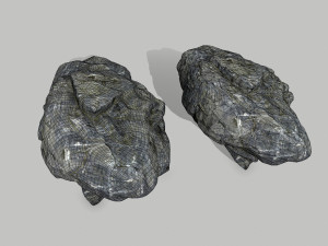 cliff rock set Model 3D
