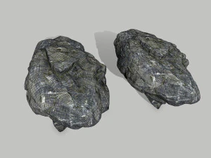 cliff rock set 3D Model