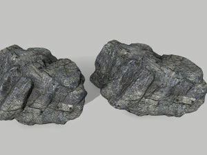 cliff rock set 3D Model