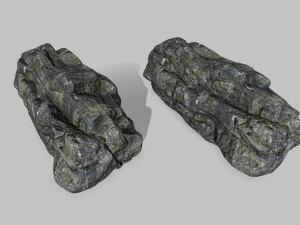 cliff rock set Model 3D