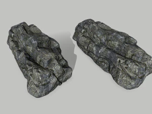 cliff rock set 3D Model