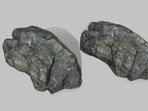 cliff rock set Model 3D