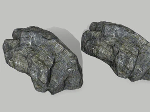 cliff rock set 3D Model