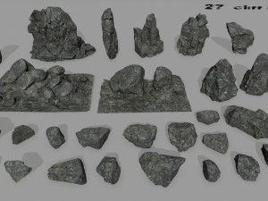 cliff rock set 3D मॉडल