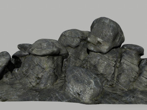 cliff rock set Model 3D