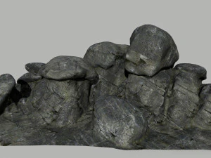 cliff rock set 3D Model