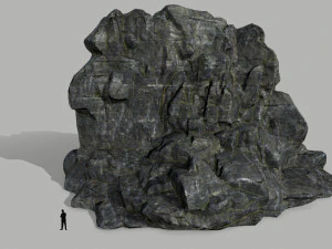 cliff rock set 3D Model