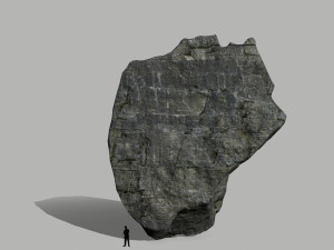 cliff rock set Model 3D
