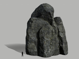 cliff rock set Model 3D
