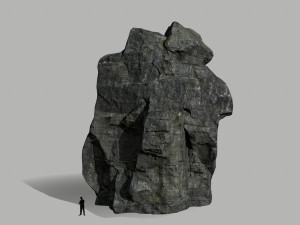 cliff rock set Model 3D
