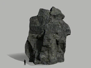 cliff rock set 3D Model