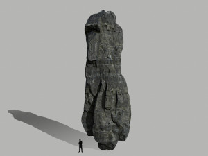 cliff rock set Model 3D