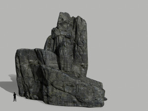 cliff rock set Model 3D