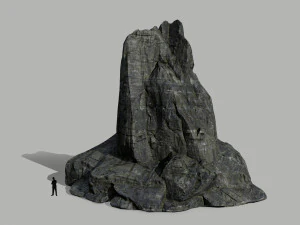 cliff rock set 3D Model