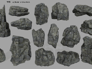 cliff rocks Modèle 3D
