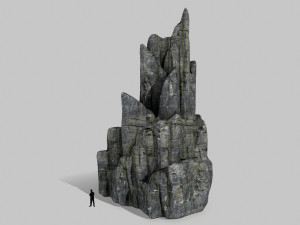 cliff rocks Model 3D