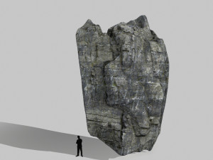 cliff rocks Model 3D