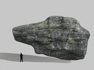 cliff rocks Model 3D