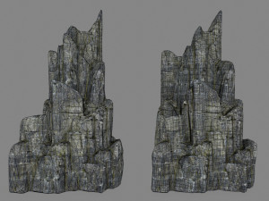 cliff rocks Model 3D