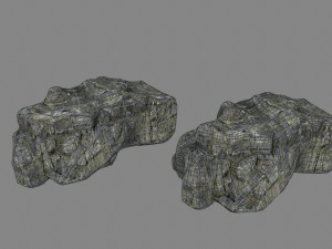 cliff rocks Model 3D