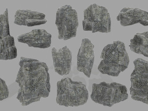 cliff rocks Model 3D