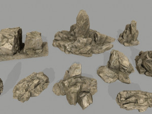 desert rocks 3D Model
