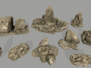 desert rocks 3D Model