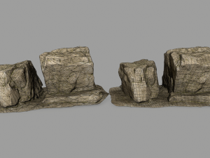 desert rocks 3D 模型
