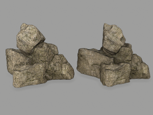desert rocks 3D 模型