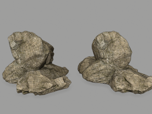 desert rocks 3D 模型