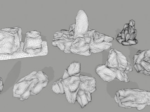 desert rocks 3D 模型