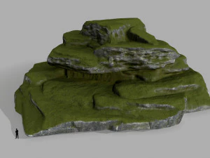 mossy rocks 3D Model