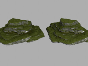 mossy rocks 3D 模型