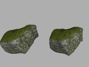 mossy rocks 3D 模型